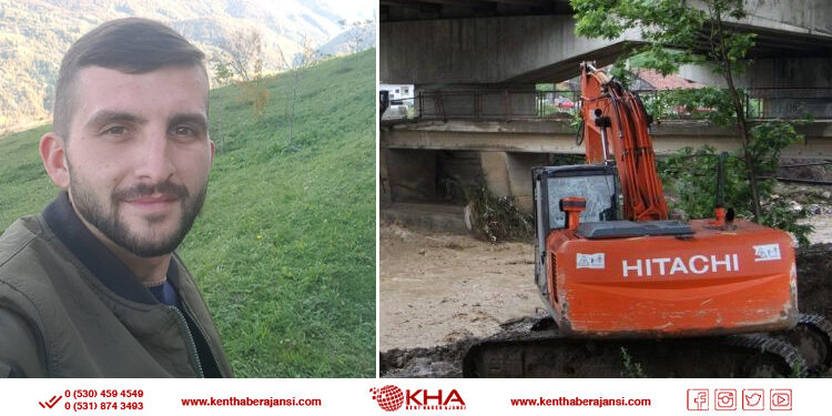 Düzce’de iş makinesi operatörü, sele kapıldı