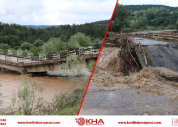 Bolu’da sel felaketi: Yol çöktü, köprüler yıkıldı!