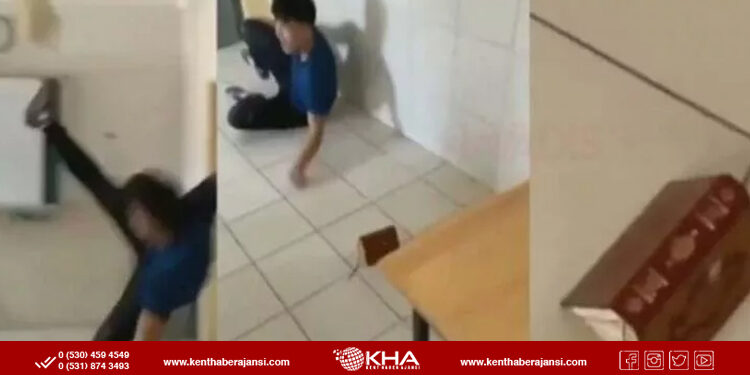 Liseli öğrenciler Kur’an-ı Kerim’e tekme attı!