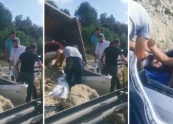 TEM’de feci kaza: Otomobil kamyonun altında kaldı!