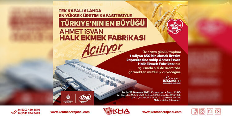 Ahmet İsvan Halk Ekmek Fabrikası Açılıyor