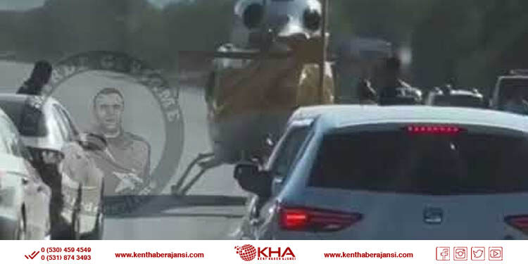 Helikopterle trafik ortasından bir kişi alındı!