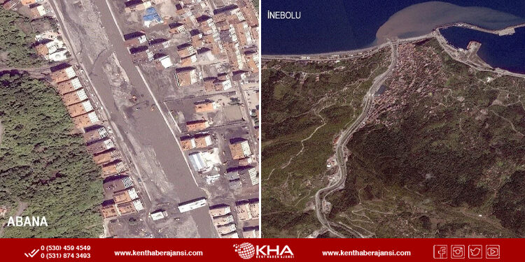 Göktürk-1 sel felaketini fotoğrafladı