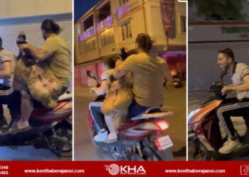 Sultanbeyli’de Kurbanlık Koyuna Motosikletli Tur