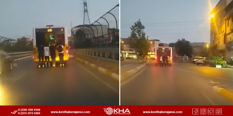 Sultanbeyli’de Patenli Gençlerin Tehlikeli Yolculuğu Kamerada!