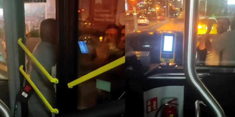 İETT otobüsüne saldırı: Camlarını tekmeleyerek kırdılar!