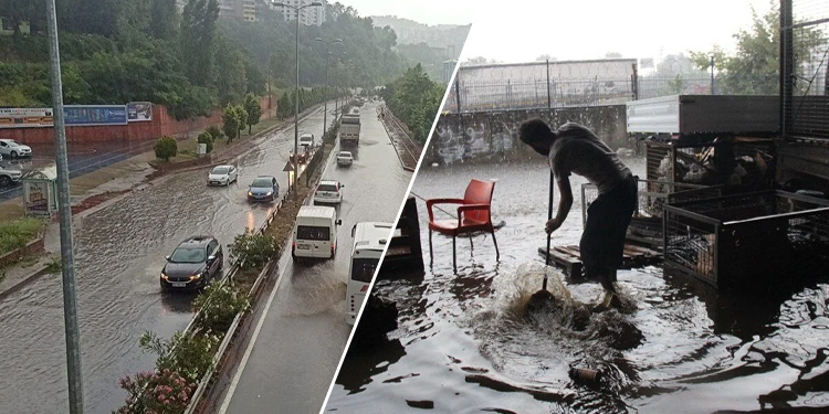 Kocaeli ve Zonguldak’ta yağış hayatı olumsuz etkiledi