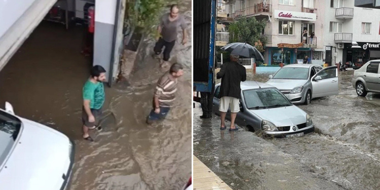 İzmir’i sel vurdu