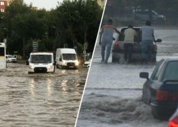 İzmir’i sel vurdu: Yollar göle döndü