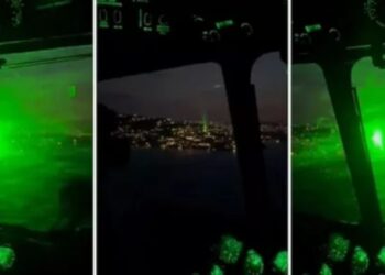 Helikopter pilotuna lazerli taciz!