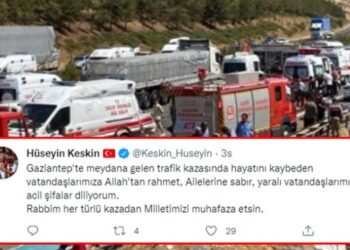Başkan Keskin, “Rabbim Milletimizi Kazadan Muhafaza Etsin”