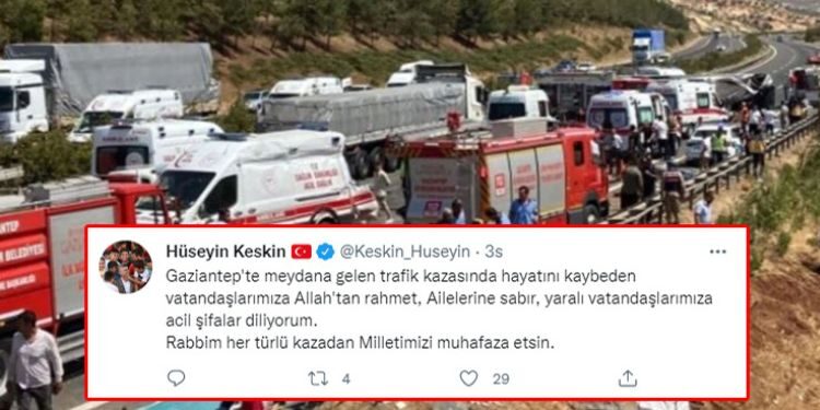Başkan Keskin, “Rabbim Milletimizi Kazadan Muhafaza Etsin”