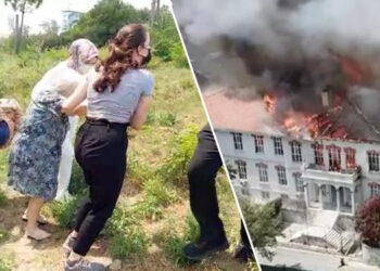 İstanbul’da Balıklı Rum Hastanesi alev alev yandı