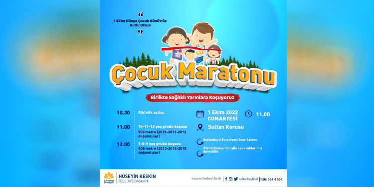 Sultanbeyli’de Çocuk Maratonu Başlıyor