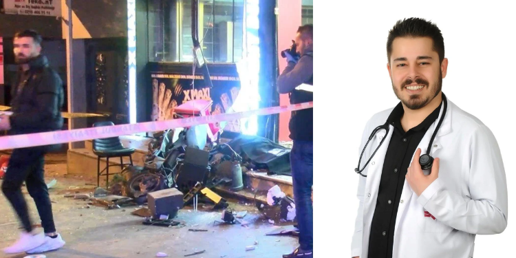 Kaldırımda bekleyen doktor kaza kurbanı oldu!