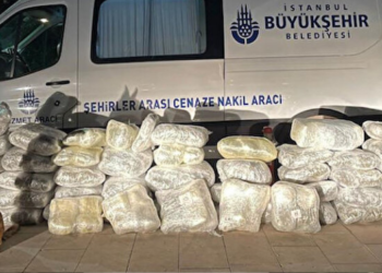 İBB’nin cenaze aracından skandal görüntüler!