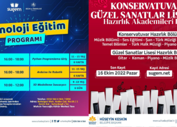 SUGEM’DE TEKNOLOJİ VE GÜZEL SANATLAR EĞİTİMLERİ BAŞLIYOR