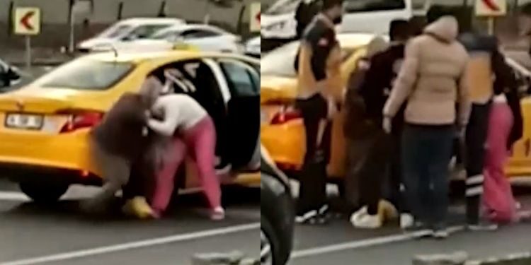 Kadın yolcusunu saçından tutarak defalarca vurdu!