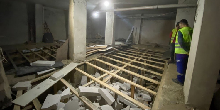 Kağıthane’de zemine kaçak kat indirdi!