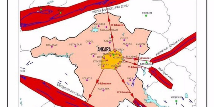 Ankara’dan diri fay hattı geçiyor!