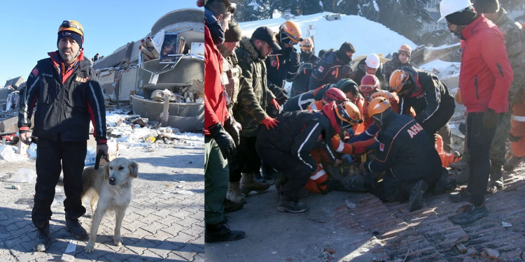 Köpük 77. saatte sonra yaşlı adamı kurtardı!