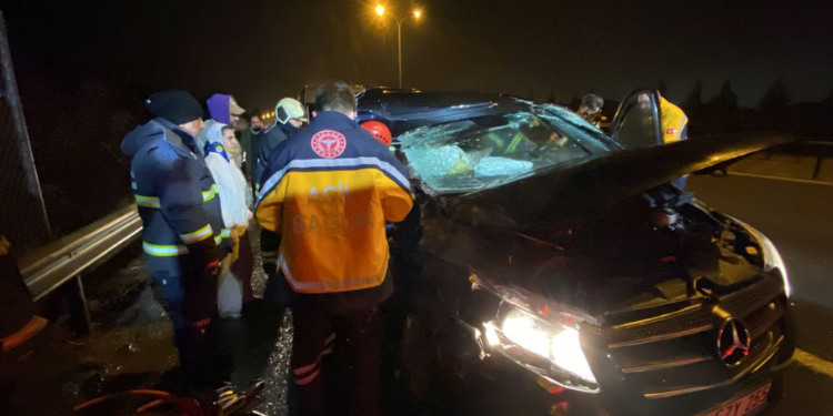 İstanbul’a giden depremzede aile kaza yaptı!