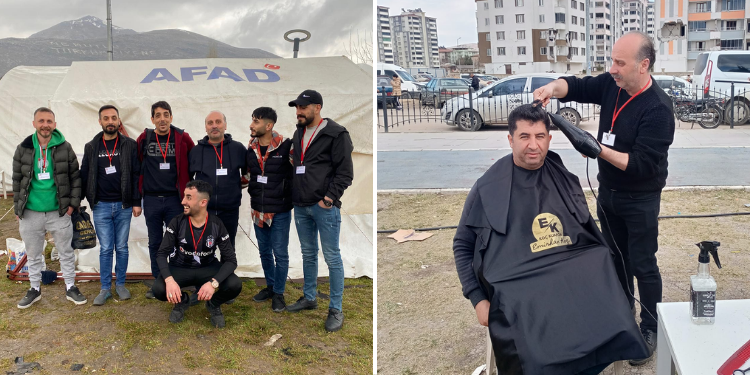 Gönüllü Berberlerden Depremzedelere Hizmet