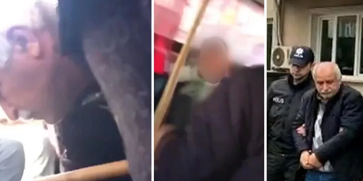 Çocukları sopayla döven servis şoförü tutuklandı