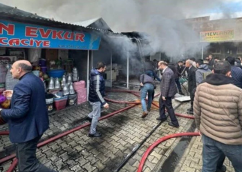 Halk pazarında korku dolu anlar!