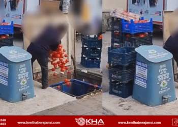 Pendik’te kasa kasa domates çöpe döküldü!