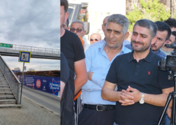 Metro Çalışmaları Nedeniyle Yıkılan Üst Geçit Yeniden İnşa Edildi