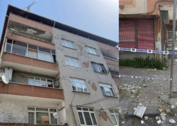 Bahçelievler’de 4 katlı binada çökme!