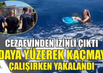 Firari mahkum denizin ortasında yakalandı!