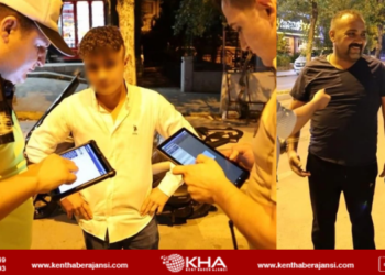 14 yaşındaki genç minibüs kullanırken polislere yakalandı!