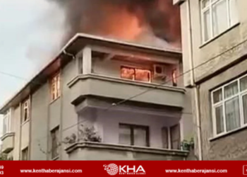 Esenler’de 4 katlı binada yangın