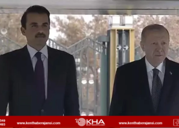 Erdoğan, Katar Emiri Al Sani’yi resmi törenle karşıladı
