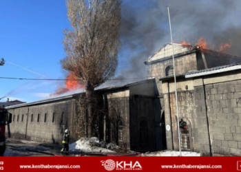 Askeriye deposunda yangın