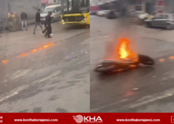 Sultanbeyli’de İETT’ye Çarpan Otobüs Alev Topuna Döndü