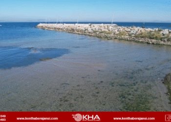 Deniz suyu yaklaşık 5 metre çekildi