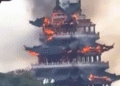 Yongqing Tapınağı alev alev yandı!