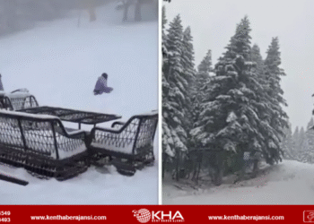 Uludağ’da Kar Yağışı 5 Santimetreye Ulaştı