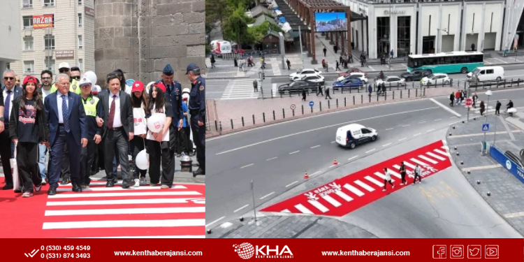 Kayseri’de Trafik Farkındalığı İçin “Önce Yaya” Halısı