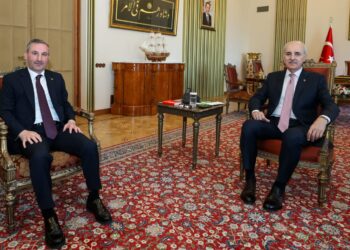 TBMM BAŞKANI KURTULMUŞ, BAŞKAN ALİ TOMBAŞ’I KABUL ETTİ